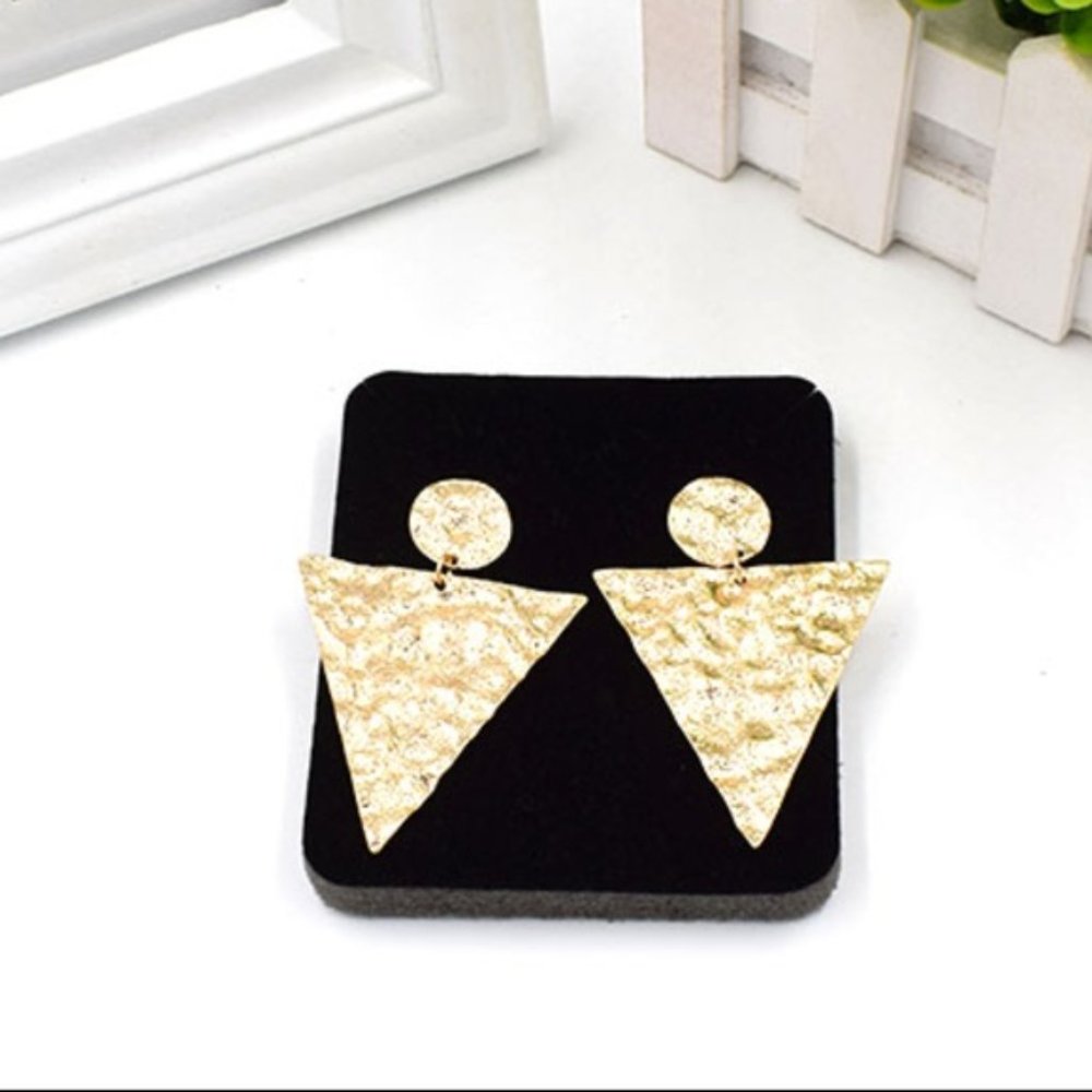 Geometric Drop Earrings - Picture 4 of 5